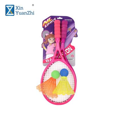 China Durable 18 Inch Sports Game Racket Beach Badminton Kids Tennis Toys With 2 Balls for sale