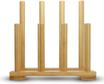 China Modern Bamboo Rain Boot Upside Down Display Racks Wooden Boot Organizer for sale