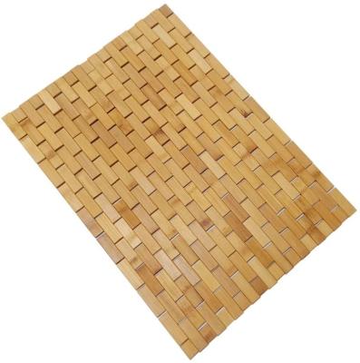 China Bath Shower Mats Non Slip Bamboo Shower Natural Sustainable Custom Made Wooden Mat for sale