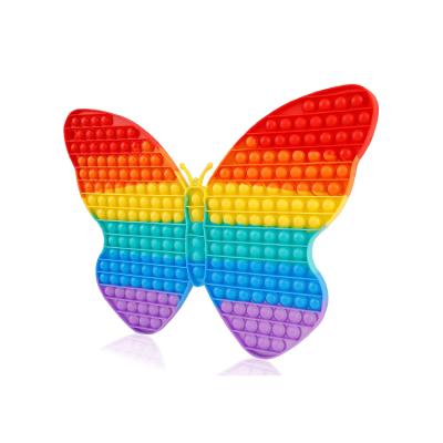 China Popular Big Butterfly Decompression Adult Silicone Big Movable Person Toy Push Sensory Bubble Giant Popular Toys For Kids for sale