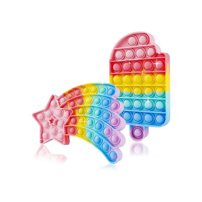 China Relieve Stress Educational Autism Relief Anxiety Stress Toys Pack Single Bubble Toy Set Silicone Compression Push Sensory Fidget Toy for sale