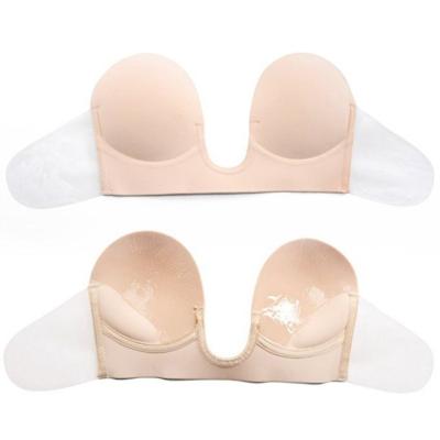 China Who respects the environment. Breathable Push Up Bra Invisible Bra Women Girls Deep Plunge Adhesive Reusable Strapless Backless Teen Sticky Bra for sale