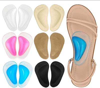 China Skin Friendly Arch Support Shoe Insoles Flat Feet Gel Arch Inserts Adhesive Arch Pad for Plantar Fasciitis for sale