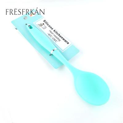 China OEM Tools Nonstick Heat Resistant Silicone Viable Heat Resistant Spatula Ice Cream Scoop Kitchenware Utensil Cooking Soup Spoon With Long Hand Grip for sale