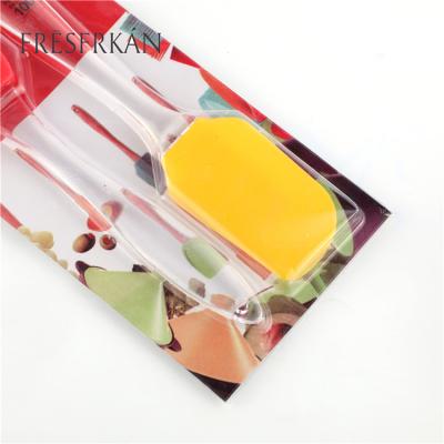 China Disposable Silicone Pastry Brush and Spatula Heat Resistant Baking Mixing Sets of Tools with Plastic Handle via Kangkai Supplier for sale