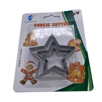 China High Quality Disposable 3pcs Cookie Cutter Form Stainless Steel Cookie Cutters Baking / Metal Cake Molds Pastry Donut Donut Cutter for sale