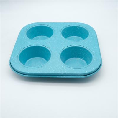 China Amazon Hot Sale Food Grade Disposable Carbon Steel 4 Cup Cast Iron Bread Baking Dishes and Pans for Buns for sale