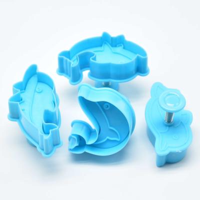 China Antony Disposable Kitchen DIY Tool Kits Cutters Plungers Silicone Mold Dolphin Shape Cake Tools and Accessories for sale