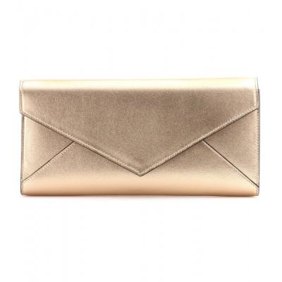 China Fashionable Gold Metallic Leather Clutch Handbags Envelope For Evening Party for sale