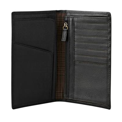 China Delicate Business Functional Mens Genuine Leather Wallet With Cowhide Leather for sale