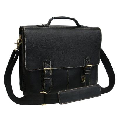 China Saco feito a mão excelente de Crossbody do couro do vintage dos homens/saco de couro preto luxuoso de Crossbody à venda