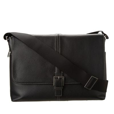 China Fashion Male Mens Leather Briefcase Bag Balck With Genuine Cow Leather for sale