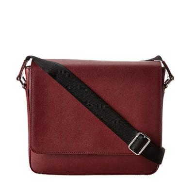 China Las bolsas de mensajero de cuero para hombre de la cartera de Italia Saffiano, 12 x 10 x 3 pulgadas en venta