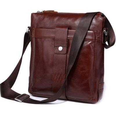 China Saco de couro de Crossbody dos homens escuros do vintage do óleo da marinha com alça ajustável à venda