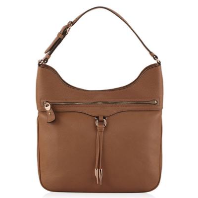 China Bolsos del cuero de grano de Brown de los bolsos de cuero del totalizador del estilo del cubo para el bolso de la señora piel de vacuno en venta