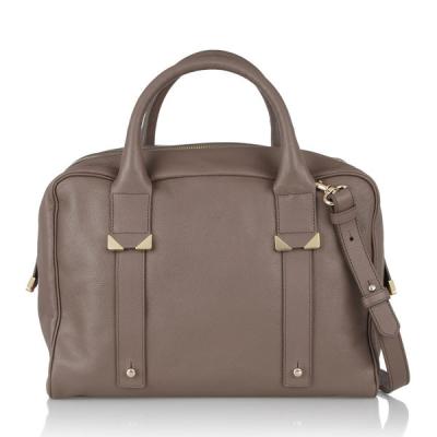 Chine Sac de déplacement en cuir gris en cuir de luxe d'OEM de sac d'épaule de sacs en cuir d'emballage de l'Italie à vendre