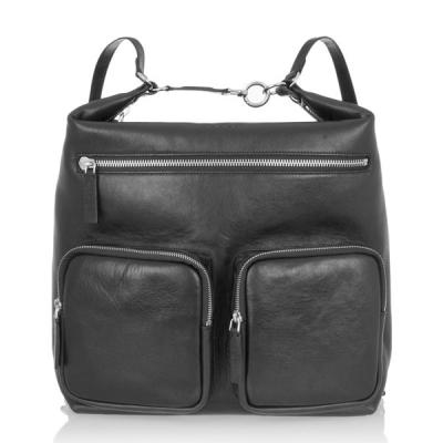 China El cierre frontal elegante hecho a mano de los bolsos del cuero del hobo de la mochila unisex embolsa el bolso de cuero del volumen grande en venta