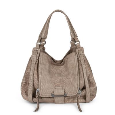 China Los bolsos del cuero del hobo del OEM hechos del cuero grabado en relieve de la serpiente, aduana hacen el bolso elegante en venta