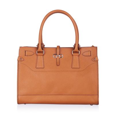 China Brown Lady Tote Leather Bags , Handmade Fancy Lady Fashion Bags Professional for sale