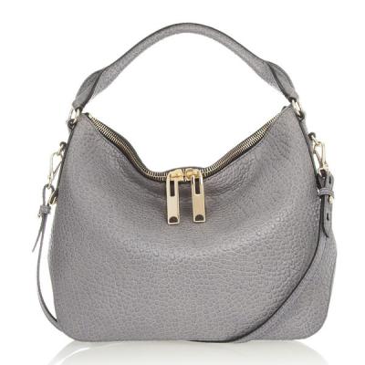 China Luxurious Leather Shoulder Bags Italian Bubble Leather Hobo With Twin Zip for sale