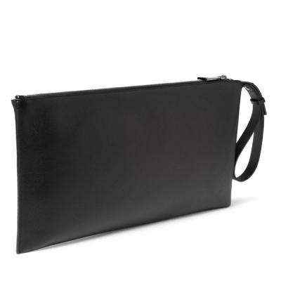 Κίνα Κυρία Pouch Purse, τσάντα βραχιολιών δέρματος, μαύρο δέρμα Nappa με την επένδυση βαμβακιού προς πώληση