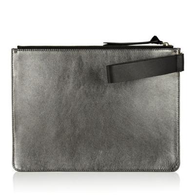 Chine Sac en cuir métallique de poche de cuir de suède, sac de bracelet de cuir véritable à vendre