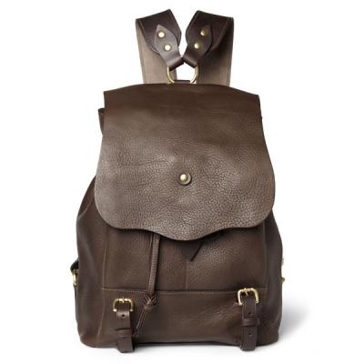 China Lederne Rucksack-Unisextasche wandern, Zugschnur-Ledertaschen hergestellt von Brown-Leder zu verkaufen