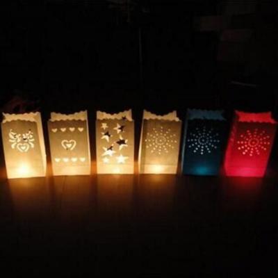 China foldable customized logo printing FSC lights wedding candle paper bags with star and moon tea light for christmas new year MLT-CB-001 for sale