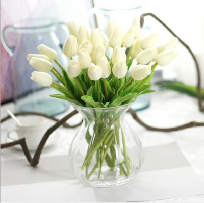 China Fake Mini Tulips Tulips Real Touch Wedding Artificial Flowers Arrangement Silk Bouquet Flowers Home Centerpiece Centerpiece Decor for sale