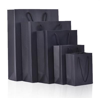 China Recyclable Black Vertical Customized Paper Bag Of Shopping Bag, Environmental Gift Bag, Food Packaging Bag And Kraft Paper Bag for sale