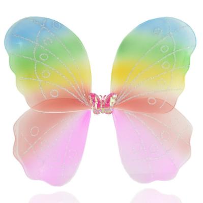 China Fabric Kids Fairy Wings For Costume Angel Butterfly Wholesale Handmade Wings For Kids for sale