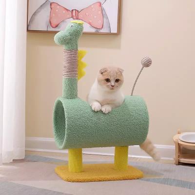 China Wool Factory Wholesale Animal Styling New Arrival Interactive Solid Color Modern cat Climbing Tree Sisal Sratcher Pet Toys For Cats for sale