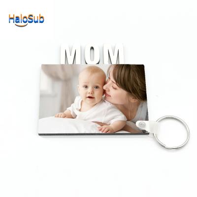 China Halosub 2021 Custom Sublimation Blank Mother Wooden MDF Letter Key Chain Halosub 2021 Key Chain for sale