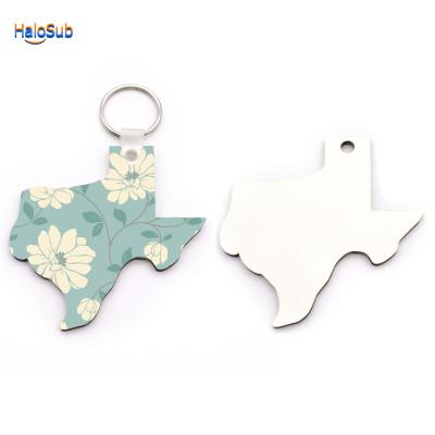 China Fanshion Fast Shipping Wholesale Custom Blank Sublimation MDF Photo Double Key Chain Pendant Wooden Key Double Sided Printing For Gift for sale