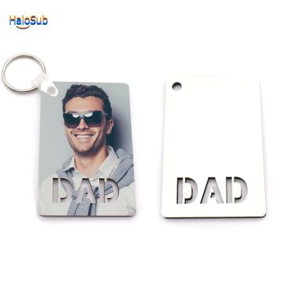 China Wholesale Custom Photo Cavity Blank Double Sided Fanshion Sublimation Pendant Key Chain Wood Square Print For Gift for sale