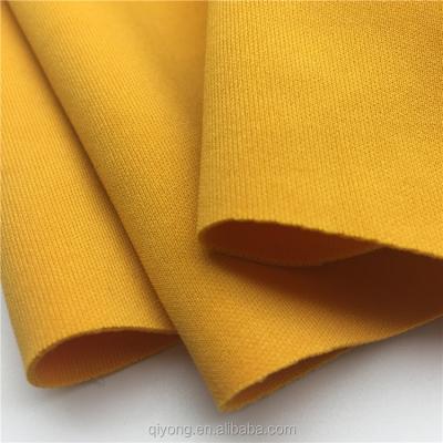 China Shaoxing Double Faced Fabric Stocks Spandex Polyester Knitting Scuba Knitted Stretched Fabric For Winter Wear for sale