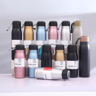 China Custom Logo Travel Vacuum Bpa Free PORTABLE Custom Hydraulic Wall Thermos Double Insulated Flask Stainless Steel Water Bottle for sale