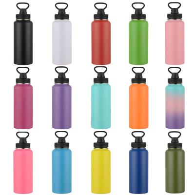 China PORTABLE Pure Water Bottle Stainless Steel Double Wall Vacuum Insulated Sports Travel Vacuum Flasks And Thermoses American Style 1 Pc/box for sale