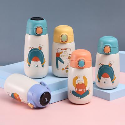 China PORTABLE cartoon double wall belly stainless steel vacuum insulated kids sports smart thermo water bottle for sale