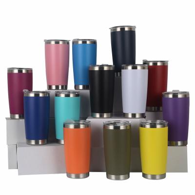 China 20oz Stainless Steel PORTABLE Vacuum Insulated Tumbler Powder Coated Travel Mug Spill Proof Mug for Home Outdoor for sale