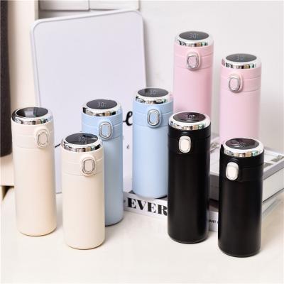 China PORTABLE Smart Stainless Steel Coffee Thermos Beverage Water Bottle Vacuum Beverage Cup With Led Temperature Display for sale