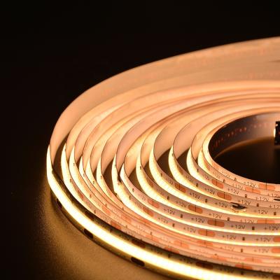 China LANDSCAPE 8MM COB Flexible Strip Light 10W/M 50W/Roll CRI90 DC12V/24V For Decoration Office Home Decoration for sale