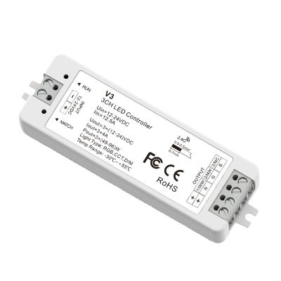 China INGAN LOW Power RGB LED Controller CCT Wireless High DC 12V~24V 2.4G 3Channel For Led Strip Lights Strip Dimmable for sale