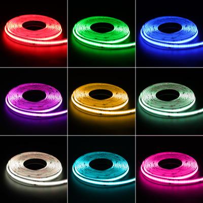 China 15W 840LEDs DC24V RGB COB Strip Light Residential Decoration for Shopping Mall Bedroom WIFI Remote Control for sale