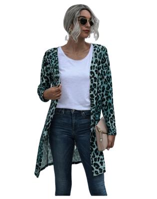 China 2021 Manufacturer Sale Autumn Winter Casual Monki Jumper Leopard Maxi Long Cardigan Knit Cashmere Anti-Shrink Warm For Woman for sale