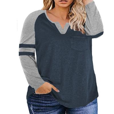 China Wholesale Plain Solid O-Neck Blouse Women's Winter Long Anti-wrinkle Autumn T-shirt Wrap Casual T-shirts for sale