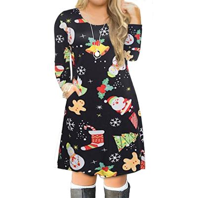 China Amazon Hot Sale Christmas Dress Viable Christmas Full Hooded Plus Long Sleeve Women for sale