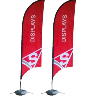 China FLY easy assemble cheap kit trade show display beach feather flags promotion for sale