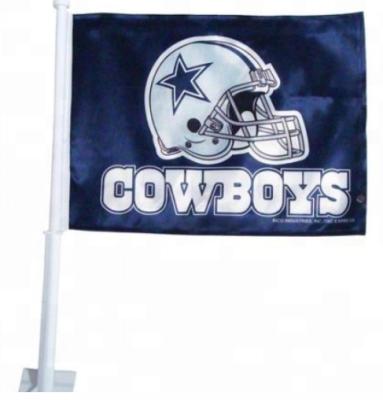 China Customized Polyester Printed Dallas Cowboys Hanging Car Flags for sale