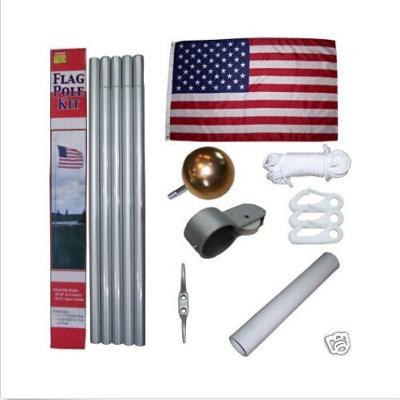 China 6m Flag Pole Kit Heavy Duty Aluminum Telescoping Hanging Telescopic Flag Pole For Outdoor Flag for sale